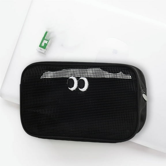 Hovmgk Compact Cosmetic Organizer Bag, Toiletry Storage for Travel, Large Capacity Mesh Storage Pouch for Cosmetics, Toiletries Organizer, Multi-Function Organizer for Toiletries & Travel Essentials