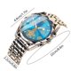 thumbnail image 3 of Reloj para hombre, resistente al agua, informal, con luz nocturna, de cuarzo y aleación, 3 of 6
