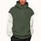 thumbnail image 2 of RKSTN Hoodies for Men Oversized Splicing Fake Two Pieces Pullover Hooded Sweatshirts Top Men's Casual Solid Color Mock Neck Loose Fits Comfy Workout Sport Long Sleeve Hoodie Fall Winter Clothes, 2 of 9