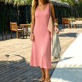 thumbnail image 4 of ZNQHFRE Nightgown for Womens Sleeveless Crew Neck Loose Nightdress Sleepwear Comfy Night Gowns, 4 of 4