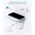 thumbnail image 4 of Extensor de enchufe Mifaso de pared con estante, luz nocturna, 5 AC, 2 USB A, 2 USB C, 4 of 7