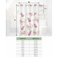 thumbnail image 6 of No Hook Shower Curtain with Snap in Liner, Christmas Pink Xmas Tree Santa Claus Snowflake Hotel Shower Curtains for Bathroom, Washable Shower Curtain Liner Set with Mesh Top Window, 54"x78", 6 of 6