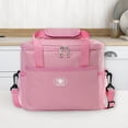 thumbnail image 4 of GASTROPOD Lunch Bag for Women/Men,Reusable Lunch Box Leakproof Cooler Bag for Adult,Collapsible Lunch Bag with Adjustable Shoulder Strap for Work Office Picnic Beach,10.23X8.27X5.9In (Pink), 4 of 7