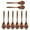 Brown, variant on 8pcs Honey Spoon Stirring Spoon Food Salad Spoon Reusable Soup Spoon Small Spoon