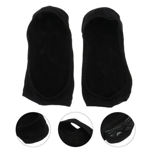 COOPHYA 1 Pair Open Toe Non Slip Socks Black Comfortable Breathable Elastic Soft for Women Summer