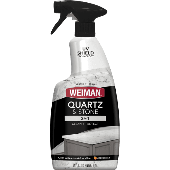 Weiman Quartz Clean & Shine Daily Countertop Cleaning Spray, Orange Citrus Scent, 24 oz