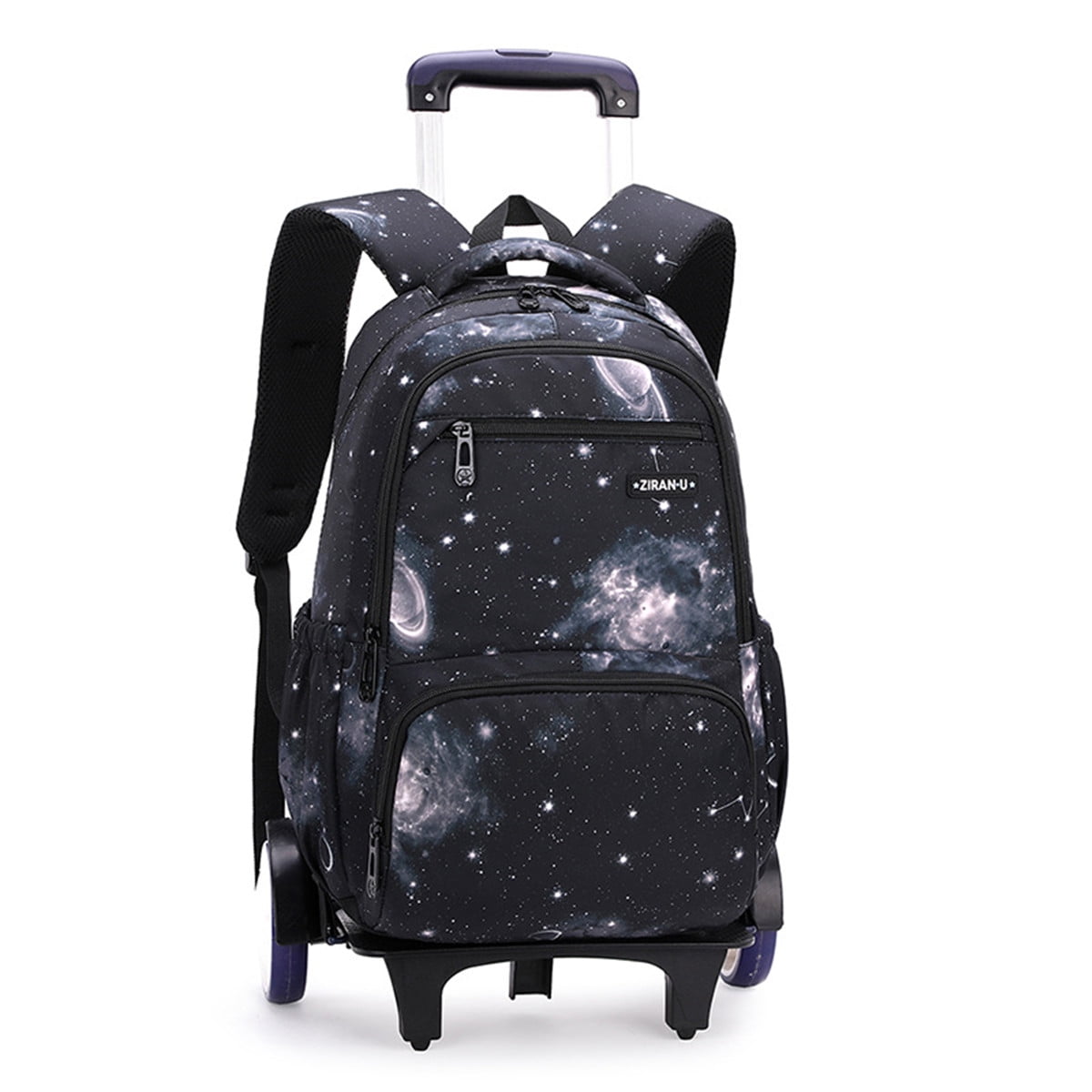 SpacePrint RollingBackpack BoysBookbag on Wheels, Wheel Trolley Bag for School, Boys Backpack