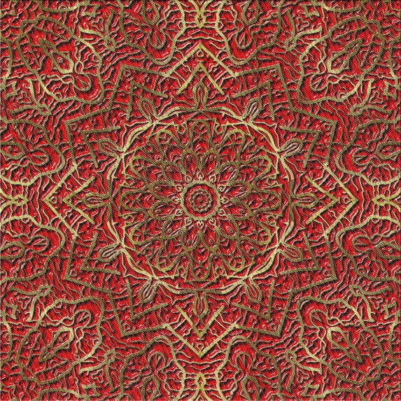 Ahgly Company Machine Washable Indoor Square Transitional Tomato Red Area Rugs, 6' Square