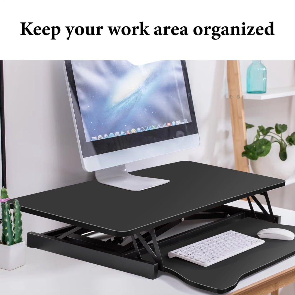 AIHOME Adjustable Risers for Desk Standing Desk Topper Standing Computer Desk with Keyboard Tray Laptop Workstation for Home Office School lovable