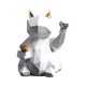 thumbnail image 1 of Escultura de gato, figura decorativa de oficina, artesanía de interior para amantes de los gatos. Blanco, 1 of 9
