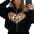 thumbnail image 1 of MesaSe Sweat à Capuche pour Femmes à Imprimé Léopard avec Poches, 1 of 7