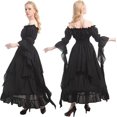 thumbnail image 3 of Vestido largo estilo corte de cintura con diseño de corte medieval para Halloween, 3 of 6