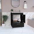thumbnail image 3 of Velloc Single Bathroom Vanity, Double Door Cabinet, One Drawer Black, 3 of 5