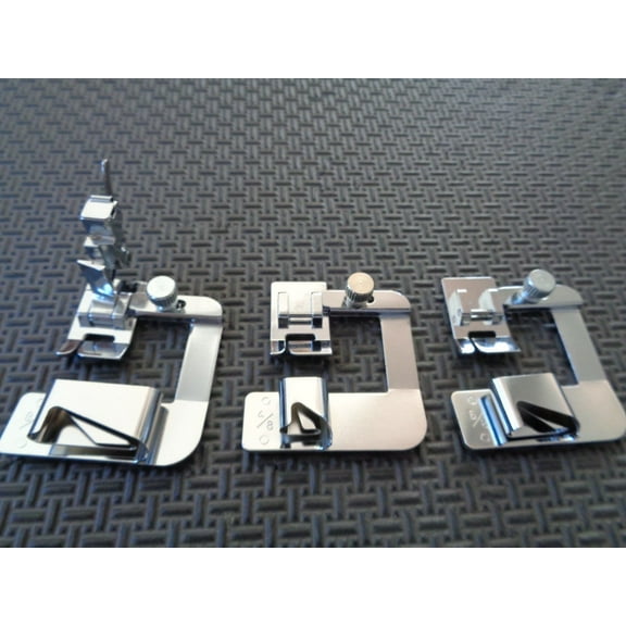 Rolled Hemmer Hem Foot 1/2" , 3/4" , 1" For Low Shank Singer Janome Brother Juki White