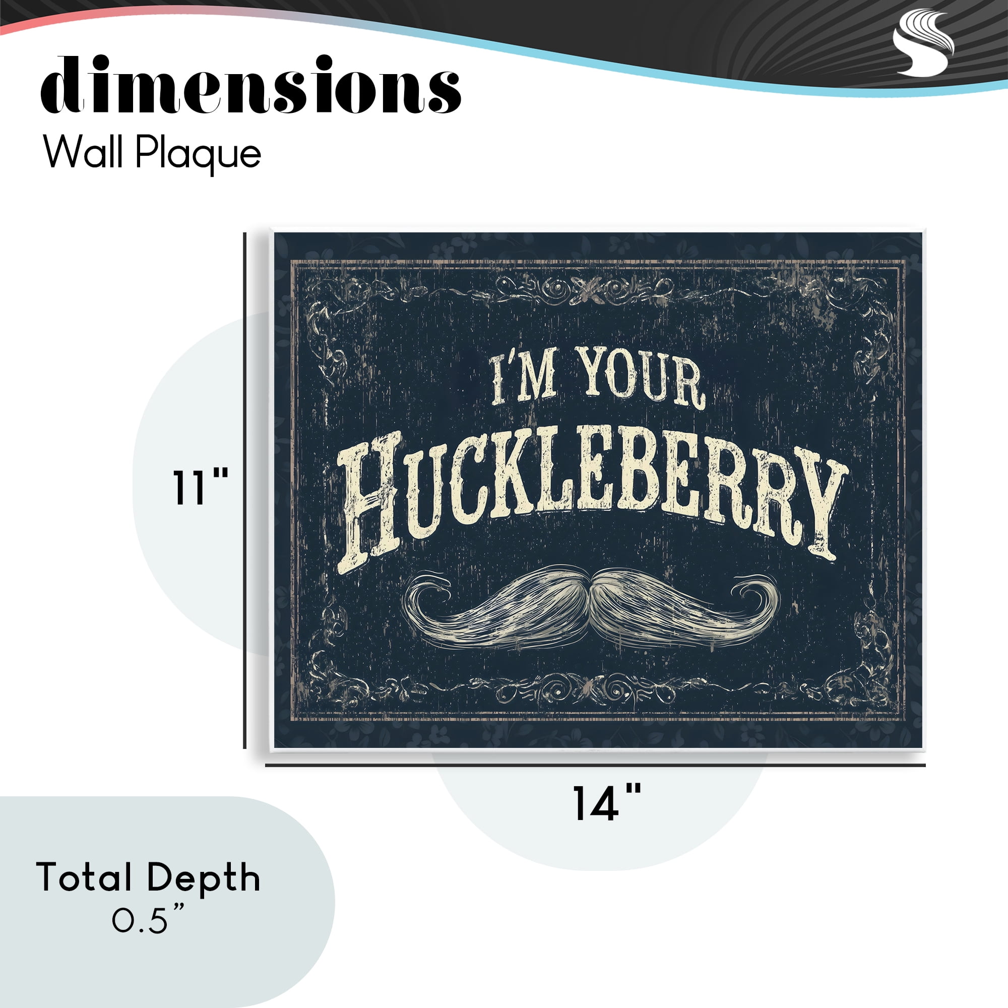 Stupell Industries I'm Your Huckleberry Wall Plaque Art, design by Arlington Prints