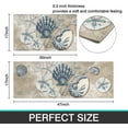 thumbnail image 4 of Nautical Kitchen Rugs Set 2,Ocean Theme Kitchen Rugs and Mats Non Skid Washable,Beach Kitchen Decor and Accessories, Tropical Seashell Runner Rugs(17"x47"+17"x30"), 4 of 6