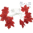 thumbnail image 2 of 1.5M 10LED Lighted Fall Autumn Maple Leaves Garland Halloween Decoration, 2 of 2
