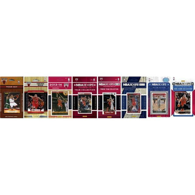 C&I Collectables BULLS818TS NBA Chicago Bulls 8 Ensembles de Cartes à Collectionner sous Licence Différentes
