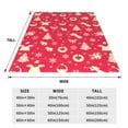 thumbnail image 6 of LNWH Abstract Christmas Retro Art Pattern Throw Blanket, Flannel Sofa Blankets for All Seasons, 50"x40", 6 of 8