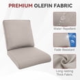 thumbnail image 3 of Planntonneo Outdoor Wicker Furniture Cushion Set, 25 x 22 x 4 Deep Seat Patio Chair Cushions, Beige, 1 Set, 3 of 5