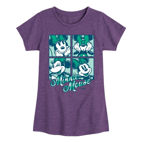 Disney - Plaid Minnie Mouse - Toddler & Youth Girls Short Sleeve Graphic T-Shirt
