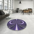 thumbnail image 3 of Ahgly Company Indoor Rectangle Patterned Lavender Purple Novelty Area Rugs, 6' x 9', 3 of 6
