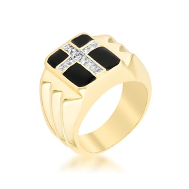dオーダーリング Jgoodin R07084T-C03-13 Faceted Cross Cubic Zirconia Ring, Size 13