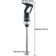 VEVOR Commercial Heavy Duty Immersion Blender Heavy Duty Hand Mixer 304 Stainless Steel Hand Blender 500W Infinite Speed Adjustable MAX 18,000