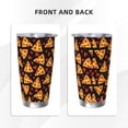 thumbnail image 3 of Salouo Cartoon Pizza Print 20oz Tumbler with Lid,Stainless Steel Vacuum Insulated Tumbler Durable Insulated Coffee Mug Thermal Cup with Splash Proof Sliding Lid-Straw Three-piece Set, 3 of 8