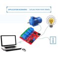 thumbnail image 5 of USB 4 Channel 5V 12V 24V Relays Board Intelligent Switching Controller ULN2803 for PC Automation Tasks, 5 of 5