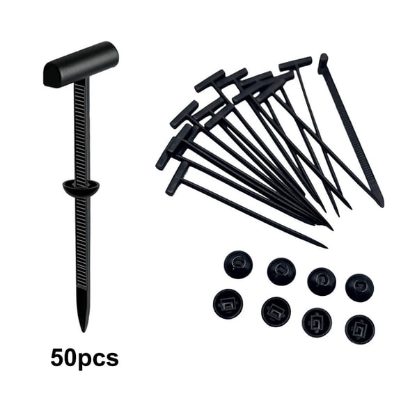 ZZERHUOO 50 Pcs Universal Nylon Tie Buckle Upgrade Tie Buckle Zip Tie Clips For Multifunctional Nylon Zip Ties T Type Head Zip Ties With Screw Hole For Automotive Engine Home 9cm U Tube Clamp Wire