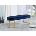 thumbnail image 2 of Meridian Furniture Lemar Contemporary Velvet Bench in Navy, 2 of 4