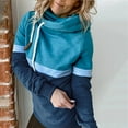 thumbnail image 4 of Women's Color Matching Pullover Hoodies Sweatshirt Pullover Turtleneck Tops Athletic Womens Sweatshirt Snap Hoodie Thick Womens Hoodies Pullover Womens Sweatshirt Jacket Color Hoodie for Women Women, 4 of 6