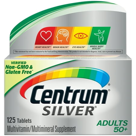 Centrum Silver Adult 50+ Multivitamin Tablets, 125 (Best Rated Men's Vitamins)
