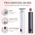 thumbnail image 3 of Electric Foot Callus Remover, Upgrade 2 in 1 Electric Foot File with Grinder Heads, Adjustable Foot Sander Pedicure Tools for Feet Dead Skin with Display and Base (Black), 3 of 6