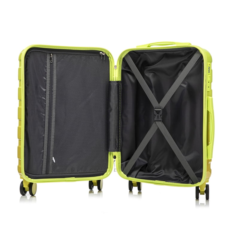 S-HOME Combo Lock Gradient Color Carry On Suitcase Set, 14 Inch
