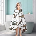 thumbnail image 6 of Cartoon Dinosaurs Names Pattern Hooded Bath Towel，60"x35" for Ages 3 To 12 Kids, Quick Dry Lightweight Soft Microfiber Hood Beach Towel Cover Up for Kids, 6 of 7
