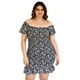 thumbnail image 1 of Vestido smock Roman Fashion Tallas Extras 1551 Negro Floreado Talla 40, 1 of 6
