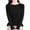 Black, variant on Wancir Girls Floral Print Sweaters Long Sleeve Crewneck Knitted Cute Flower Pullover Sweater Jumper Tops