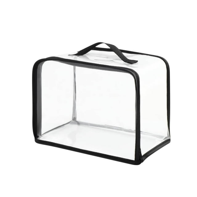 Meitianfacai Large Travel Packing Bags,Clear Vinyl Zippered Storage Bags Travel Moving Bag Plastic Storage Bags Dustproof Waterproof PVC Pouch with Handle