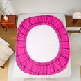 thumbnail image 5 of Homewish 3-Piece Vintage Plaid Sheet Set, Twin - Hot Pink Abstract Stripes, 5 of 7