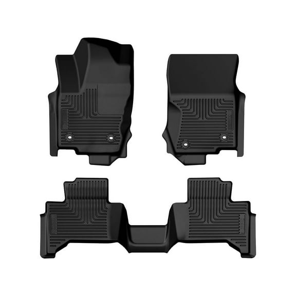 Husky Liners 95971 Weatherbeater Floor Mats Fit 2024-2025 Lexus GX550, Toyota Land Cruiser (w/ Optional Cool Box Console) - Front/2nd Seat - Black