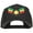 Black, variant on Crown Wing Star Rasta Patched Cap - Grey OSFM