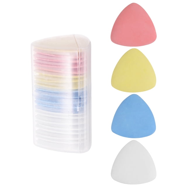 20uds Sastres Tiza Unique Bargains Triángulo Costura Tiza Lavable Tela Marcador Blanco AzulRojo