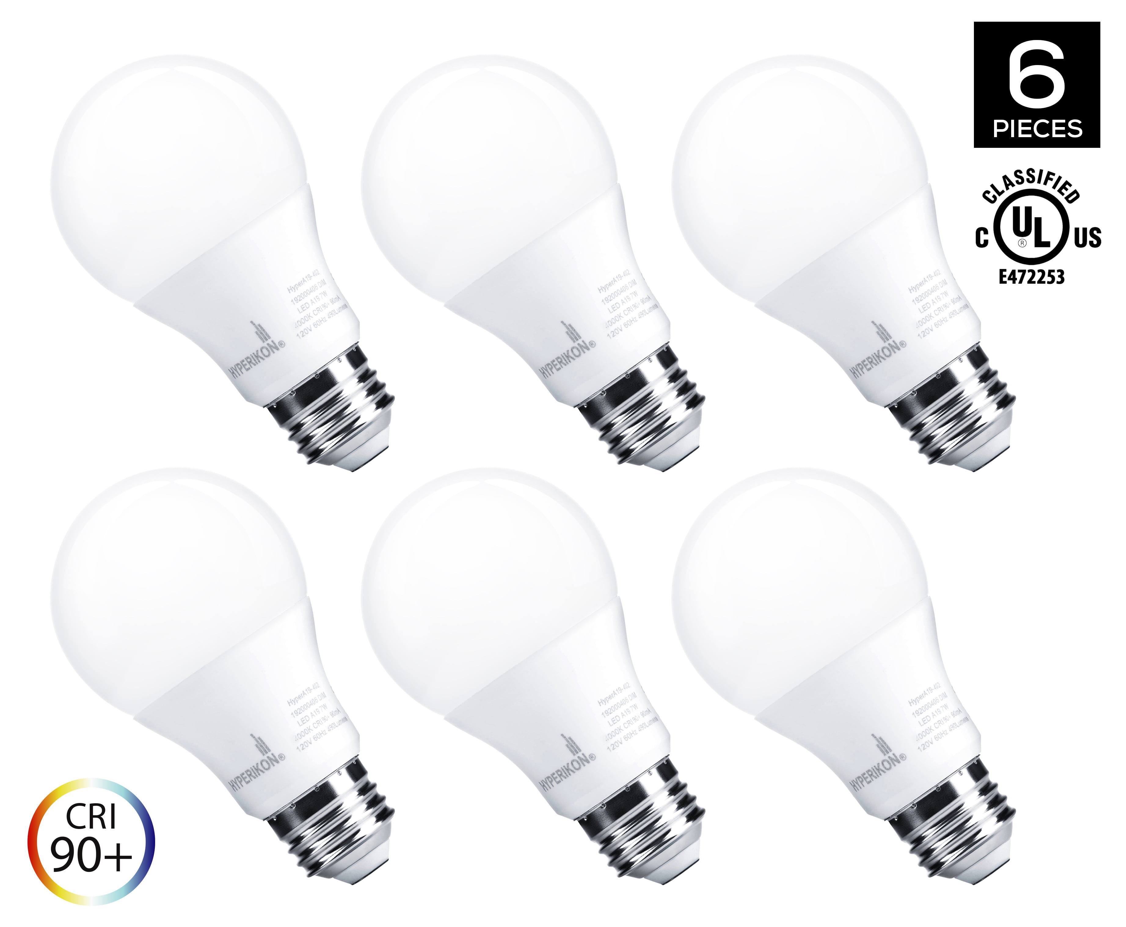 LED 14W Bulbs Hyperikon LED A19 Dimmable Bulb 100W Equivalent 12 Pack Inc HyperA19-14W40 Daylight 4000K 