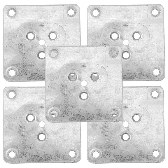 HERFIER 5Pcs Table Leg Brackets Flat Furniture Leg Mounting Plates Furniture Repair Supply 2.75x2.75x0.59in