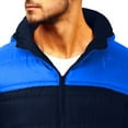 thumbnail image 5 of Gibobby Abrigo de invierno para hombre otoño e invierno casual empalme cremallera superior al libre abrigo abajo chaquetas(Azul,G), 5 of 5