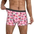 thumbnail image 2 of Cauagu Haear Strawberry Print Boxer Briefs for Men,Comfortable Breathable Men's Underwear Moisture Wicking Underpants -Large, 2 of 8