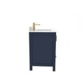 thumbnail image 6 of Ayna Decors Rooh 36 in Navy Blue Bathroom Vanity Set with White Quartz Countertop | Ceramic Sink | 2 Soft Closing Doors | 5 Full Extention Soft Close Drawer | Gold Hardware, 6 of 10
