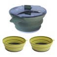 thumbnail image 1 of Olla plegable de silicona con 2 cuencos plegables resistente al calor para senderismo y mochilero, 1 of 9